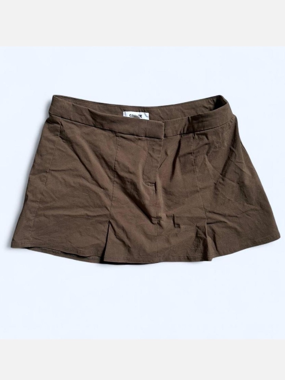 Garage khaki brown mini skort